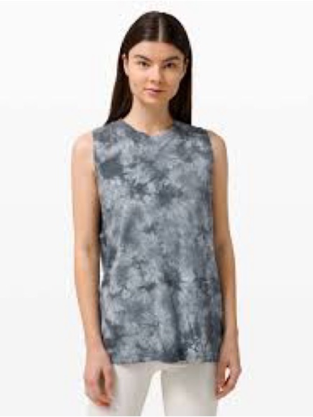 Lululemon All Yours Tank Top Tie Dye Graphite Grey XL